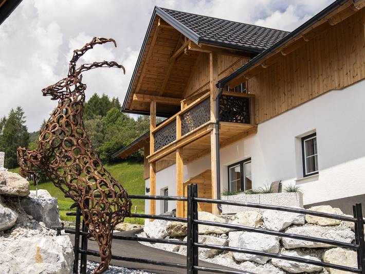 Ferienwohnung für 4 Personen, mit Balkon und Sauna sowie Garten und Ausblick in Mariapfarr