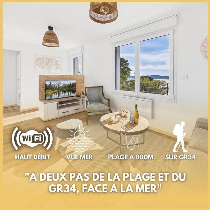Appartement de vacances pour 4 personnes, avec terrasse et vue, animaux acceptés