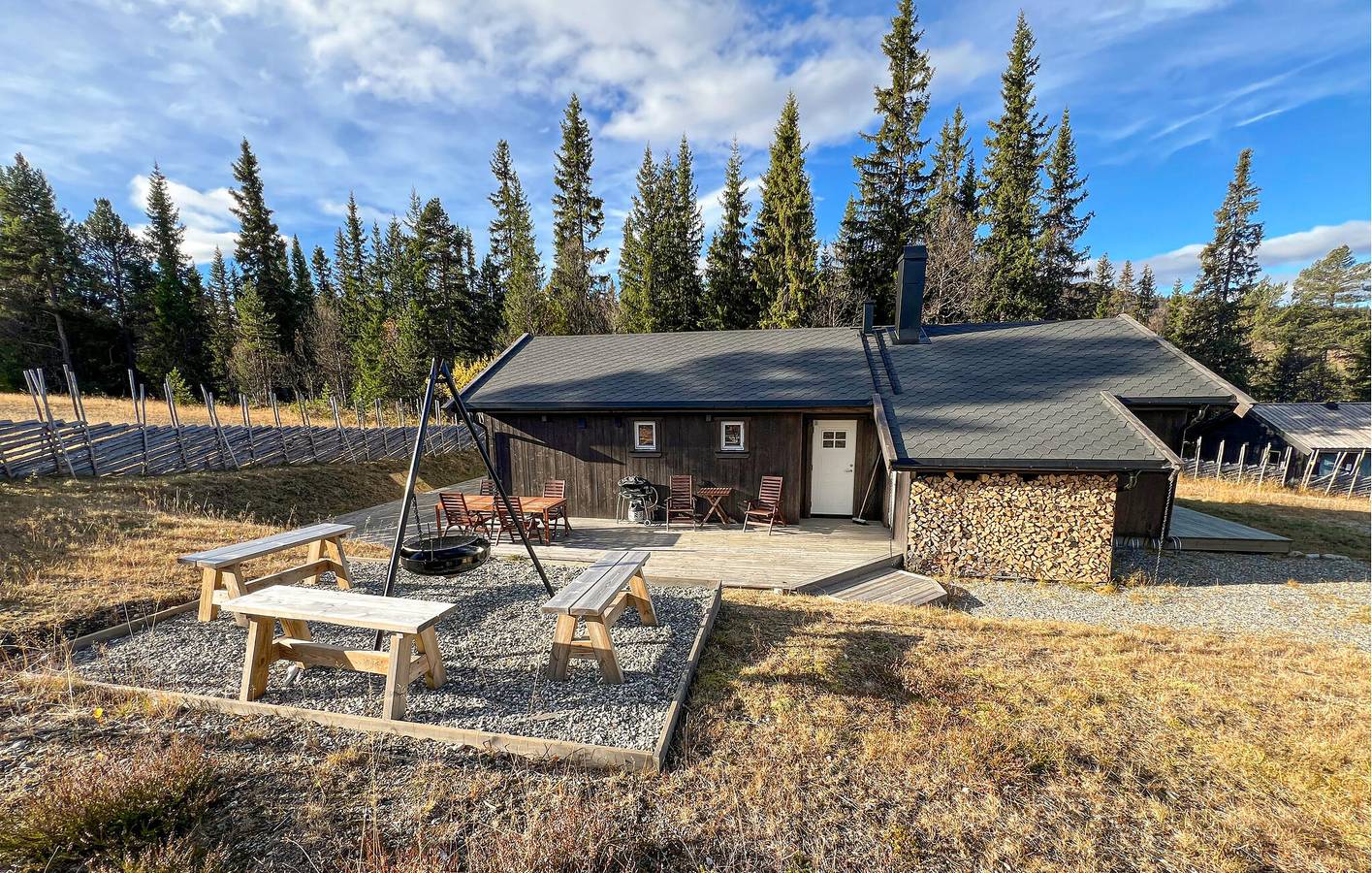 Ferienhaus für 8 Personen mit Seeblick in Gålå, Sør-Fron