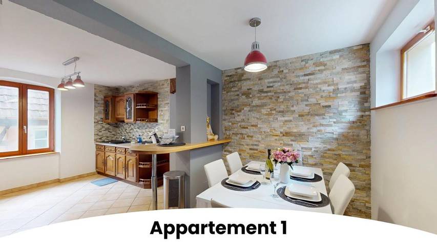 Gîte pour 8 personnes, avec vue à Saint-Hippolyte