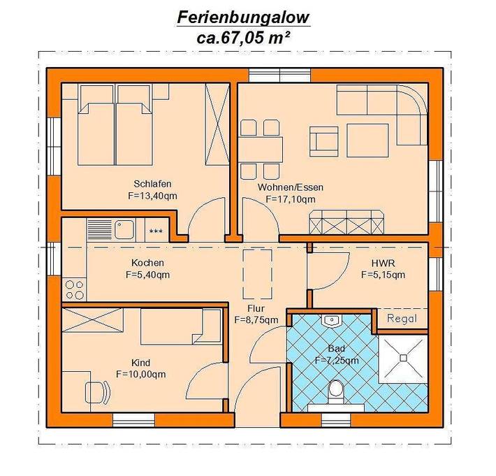 Ferienhaus für 4 Personen, mit Ausblick und Terrasse sowie Garten, mit Haustier in Deutschland - 3