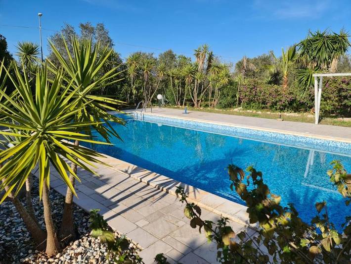 Villa per 7 persone, con piscina e panorama nonché giardino, con animali domestici in San Vito dei Normanni