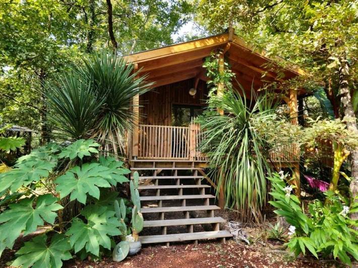 Camping para 2 personas, con vistas y jardín en Gironde