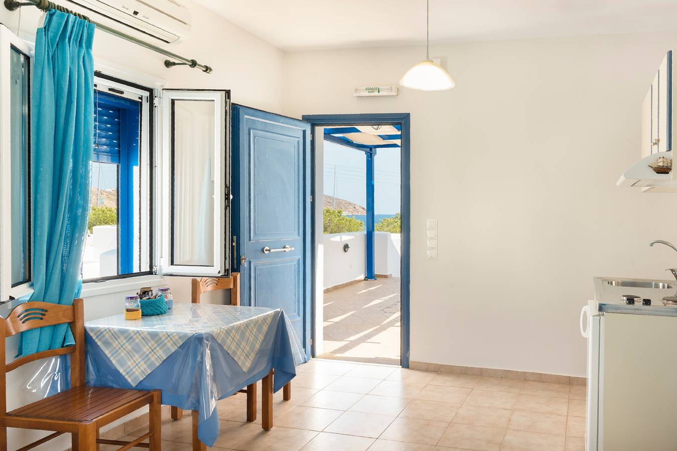 Monolocale intero, Monolocale 'Studios Ninemia Serifos 5' con vista mare, Wi-Fi e aria condizionata in Livadi, Cicladi
