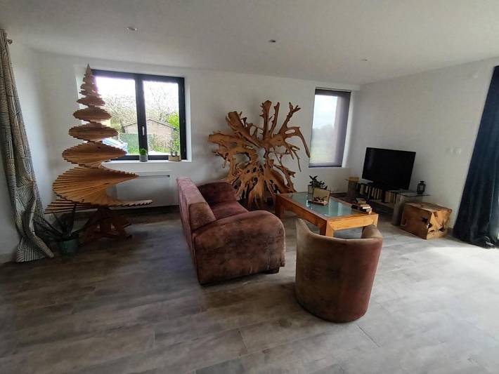 Location de vacances pour 2 personnes, avec Terrasse ainsi que Jardin et Vue à La Chapelle-de-Brain