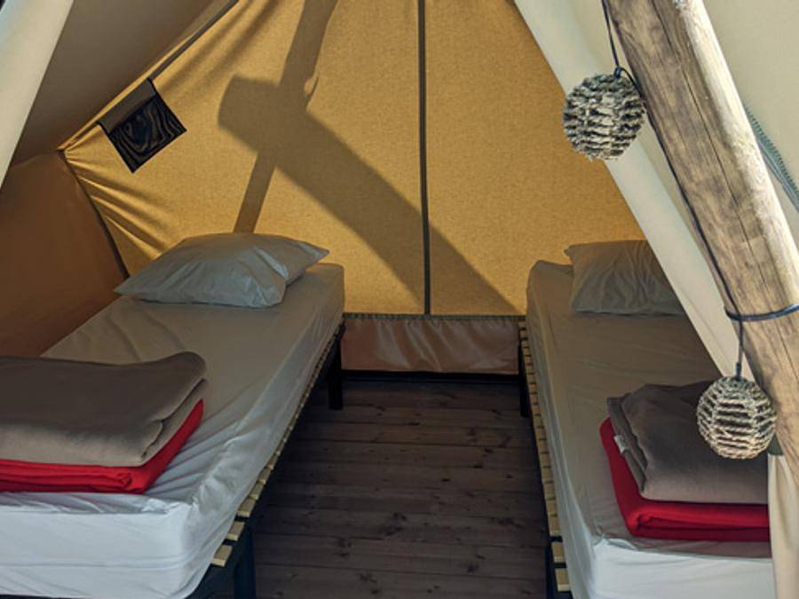 Camping Laha - Safarizelt 2 personen - Moorea (Ohne Sanitäranlagen und Küche) Haustiere nicht erlaubt in Lesperon, Landes