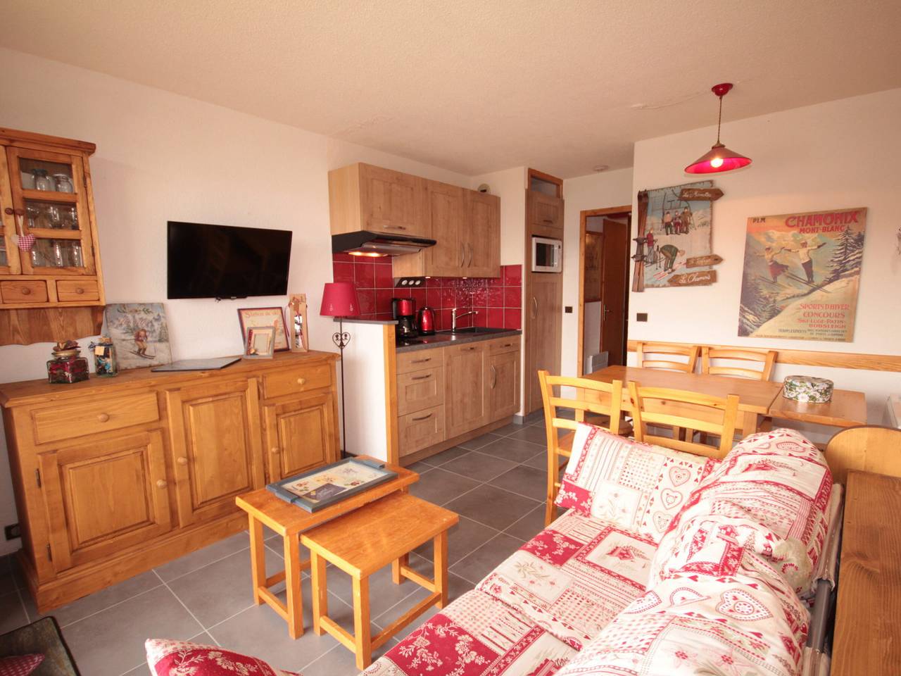 Studio entier, Les Saisies - Studio cabine rénové 4 personnes avec garage in Les Saisies, Région d'Albertville