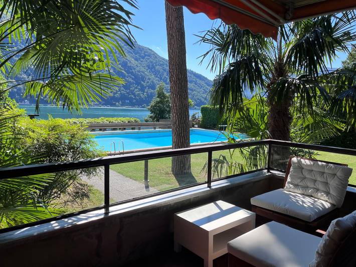 Apartamento de vacaciones para 6 personas, con jardín y sauna además de terraza y vistas al lago en Suiza