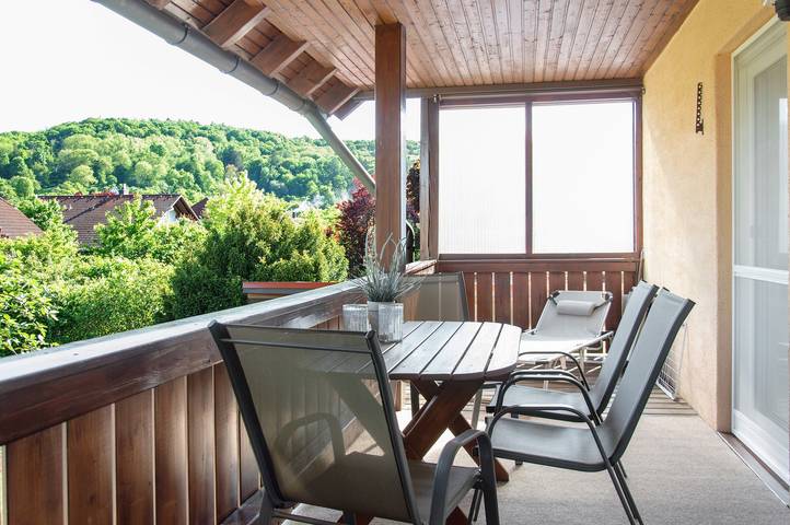 Entire apartment, Holiday Apartment 'Apfelblüte' with Mountain View, Balcony, and Wi-Fi in Burgbernheim, Romantische Straße