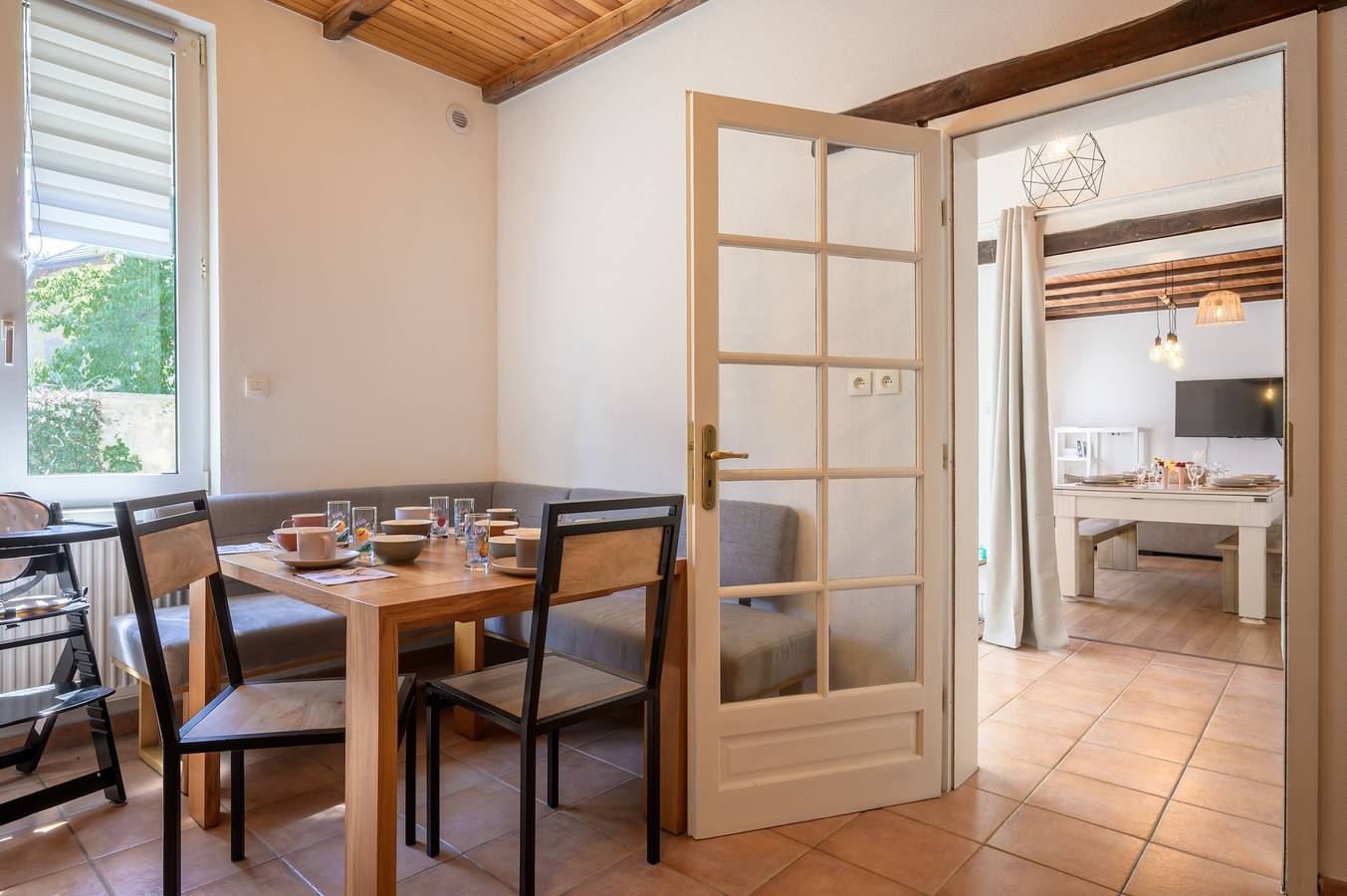 Ganze Wohnung, Appartement „L'annexe des Hêtres“: Bergblick, private Terrasse in Malmerspach, Regionaler Naturpark Belchen der Vogesen