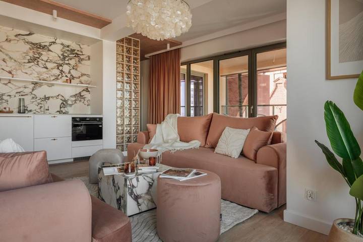 Loft dla 7 osób, z sauna i jacuzzi oraz balkon w Gdańsk