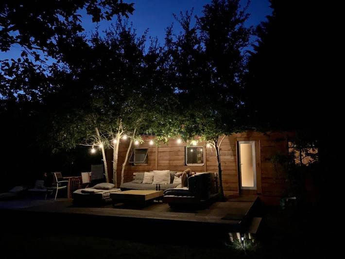 Tente pour 5 personnes, avec vue ainsi que terrasse et jardin, animaux acceptés - 1