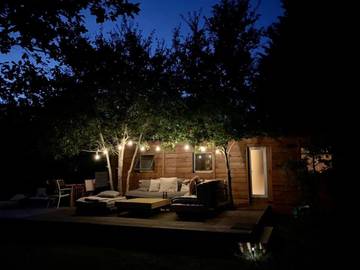 Gîte pour 5 personnes, avec vue ainsi que terrasse et jardin, animaux acceptés à Le Porge