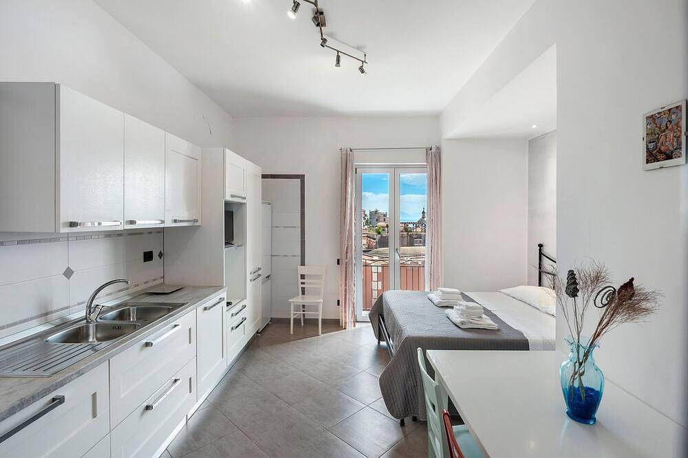 Apartamento entero, Habitación 'Monolocale Scirocco Vista Mare' con Vista al Mar, Wi-Fi y Aire Acondicionado in Cetara, Costa Amalfitana