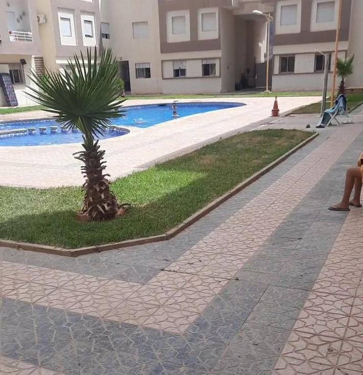 Location de vacances pour 4 personnes, avec piscine ainsi que vue et terrasse à Saïdia