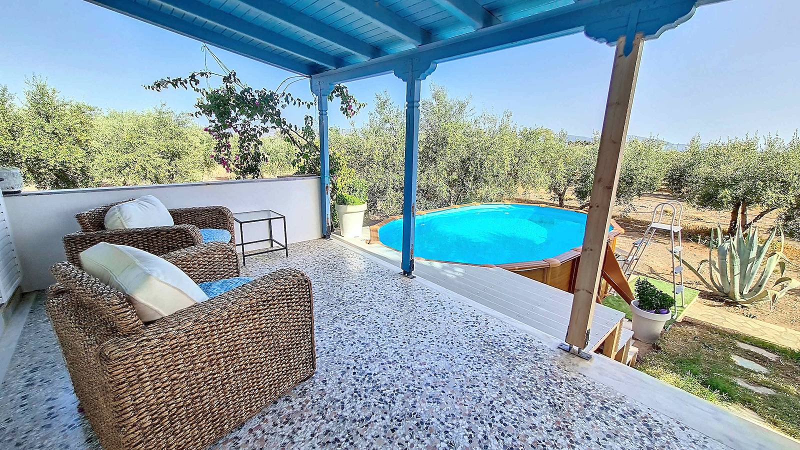 Villa 'Hydra Bay Seaside  with Pool' with Balcony, Wi-Fi and Air Conditioning in Thermisia, Argolis region