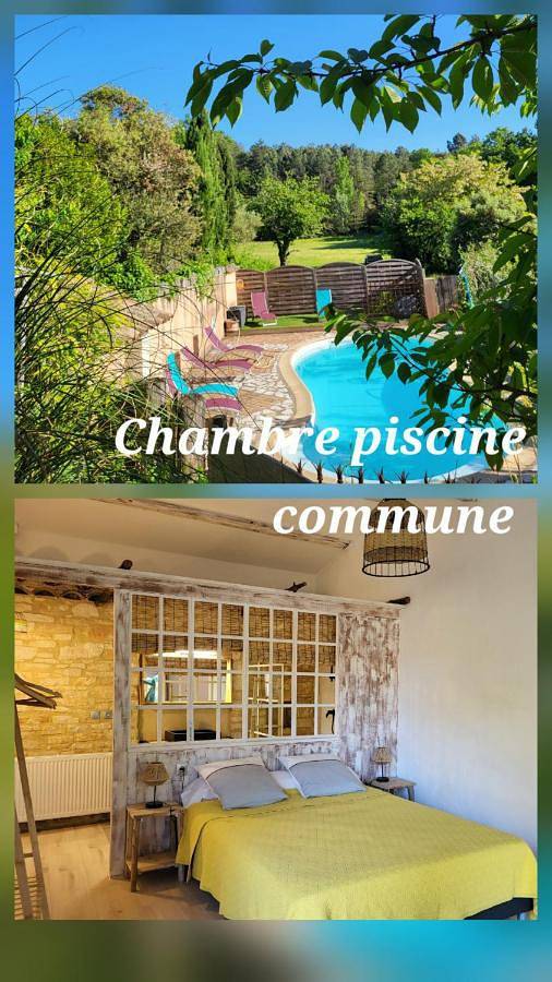 1 Chambre piscine commune et 1 Gite piscine privée La Sauvasse in Vagnas, Ardèche