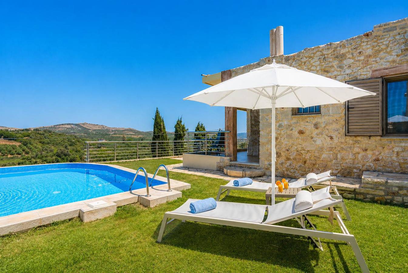 Villa für 2 Personen mit Meerblick in Roumeli, Rethymno und Umgebung