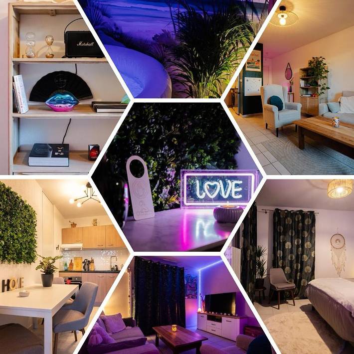 Appartement de vacances pour 2 personnes, avec Jacuzzi ainsi que Terrasse et Jardin