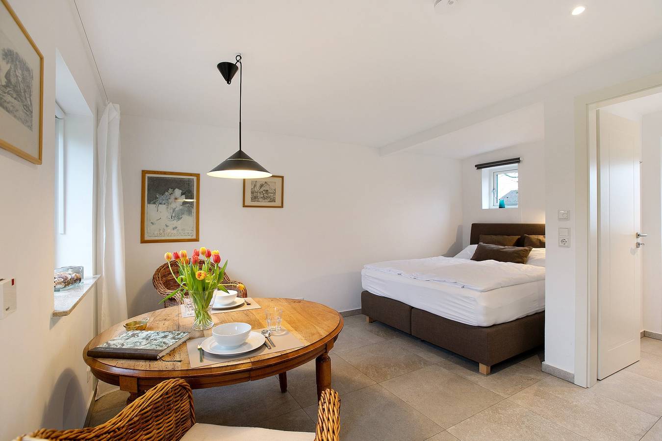 Ganzes Studio, Einzimmerapartment 'Lüttdeel' mit privater Terrasse, privatem Garten und Wlan in Gelting, Schleswig-Flensburg