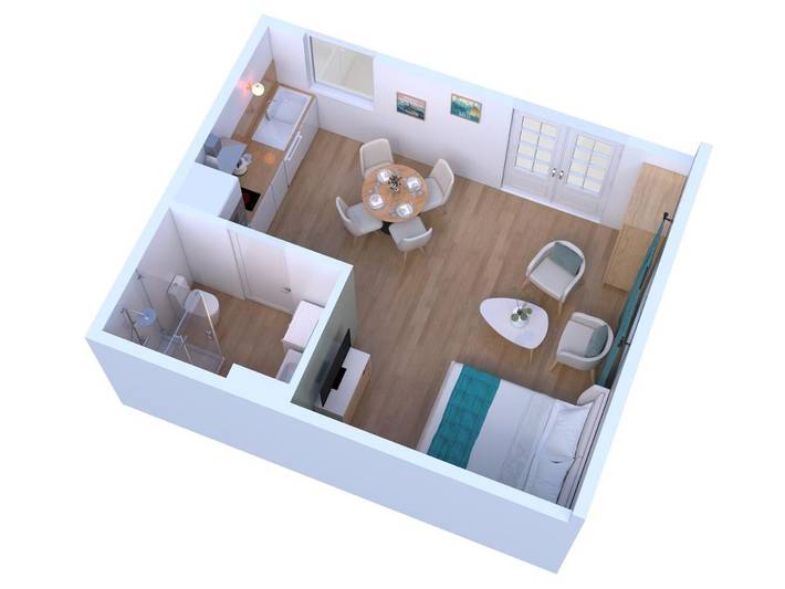 Gîte pour 2 personnes, avec terrasse à Monnaie - 3