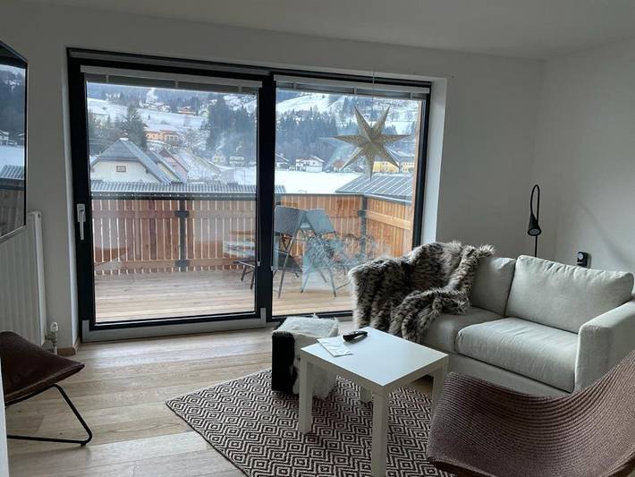 Ferienwohnung für 4 Personen, mit Balkon und Terrasse sowie Ausblick
