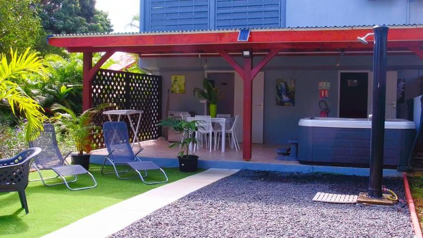 Maison d’hôte pour 4 personnes, avec terrasse et vue à Lamentin (Guadeloupe)