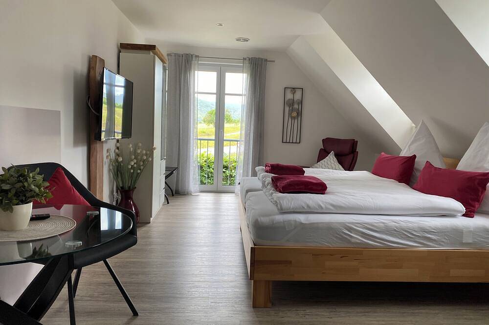 Ganze Wohnung, Exklusive Ferienwohnung (125qm) mit schöner Dachterrasse für 6 Personen in Bürgstadt, Fränkisches Weinland