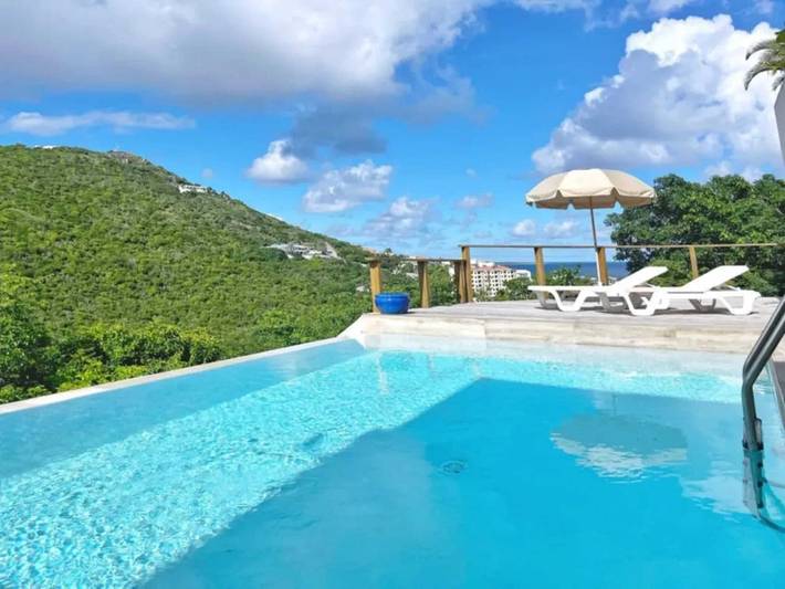 Vakantiehuis voor 8 personen, met terras en zwembad op Sint Maarten