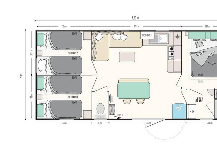 Camping Le Phare Ouest - Mobilhome 6 personnes - Cordélia Nouveauté (Vue sur mer en supplément 300€ à réservé avant l'arrivée) in Saint-Denis-d'Oléron, Côte de Beauté