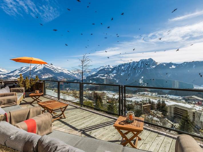 Hôtel Le Grand Chalet - Standard Single Süden in Leysin, Alpes Vaudoises