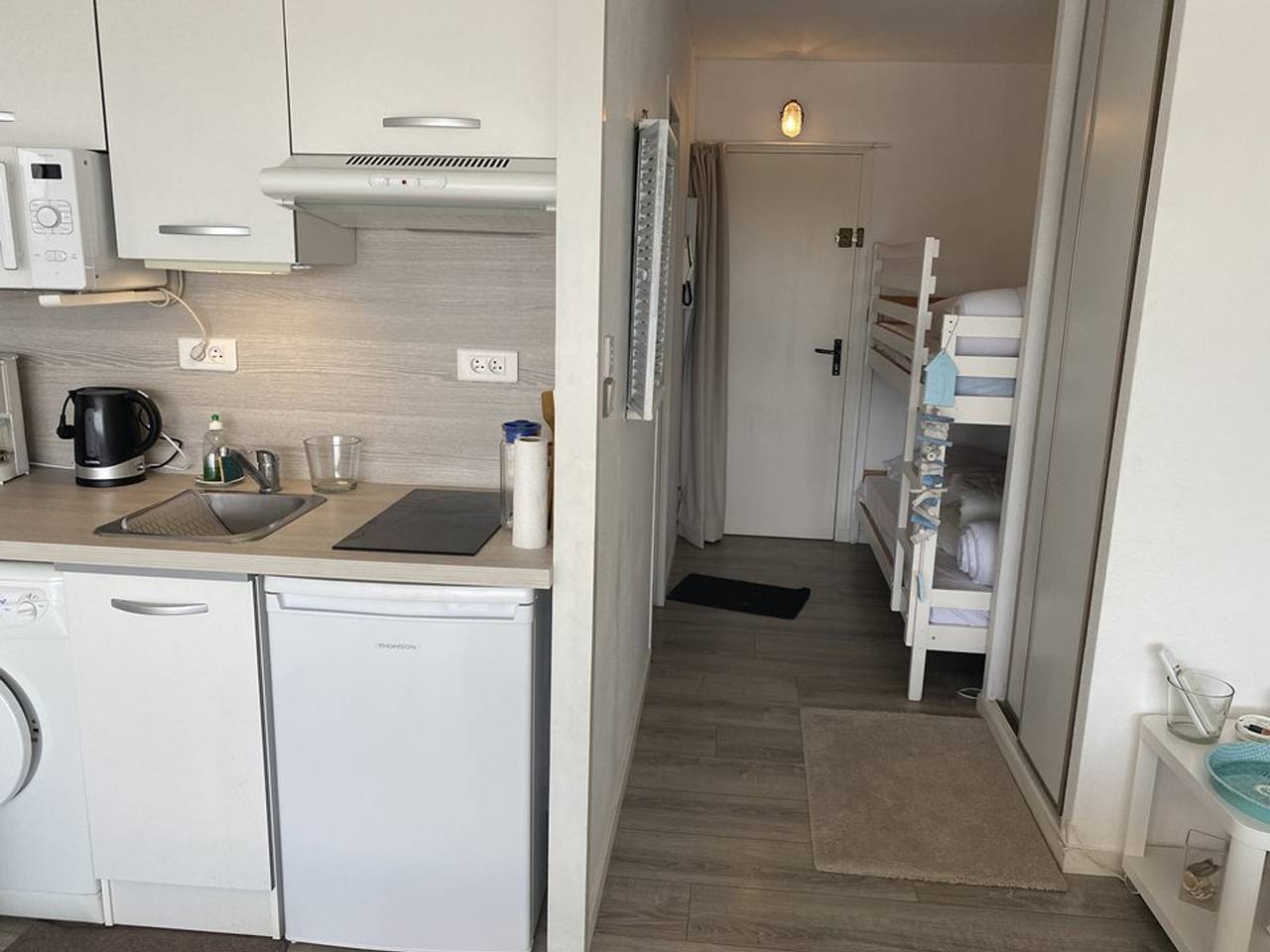 Ganzes Studio, Gemütliches Studio-Kabine, Klimaanlage, Hafenblick in Capbreton in Capbreton, Côte d’Argent