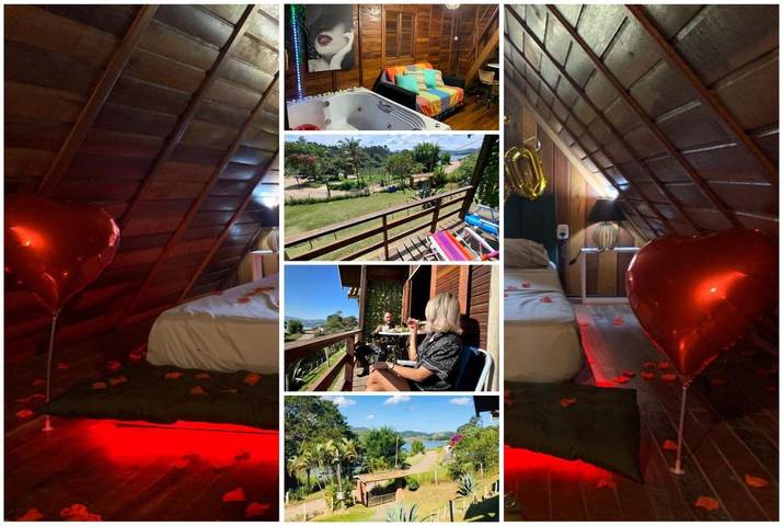 Casas e apartamentos de temporada para 2 pessoas, com terraço e vista para o lago e ainda jardim and vista, com animais de estimação em Nazaré Paulista