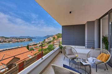 Appartement de vacances pour 4 personnes, avec balcon et vue sur l’océan dans Dalmatie Dubrovnik