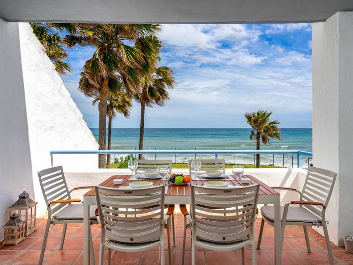 Apartamento para 6 personas, con jardín y terraza en Casares Costa