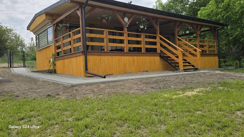 Glamping dla 5 osób, z Taras i Ogród oraz Widok i Widok na jezioro na Mazury