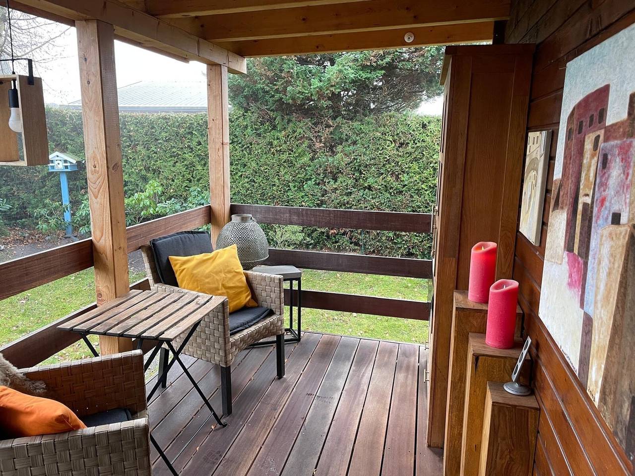 Bungalow 'Carlos zum Strand' con Terrazza Privata, Giardino Privato e Wi-Fi in Thülsfelder Stausee, Garrel