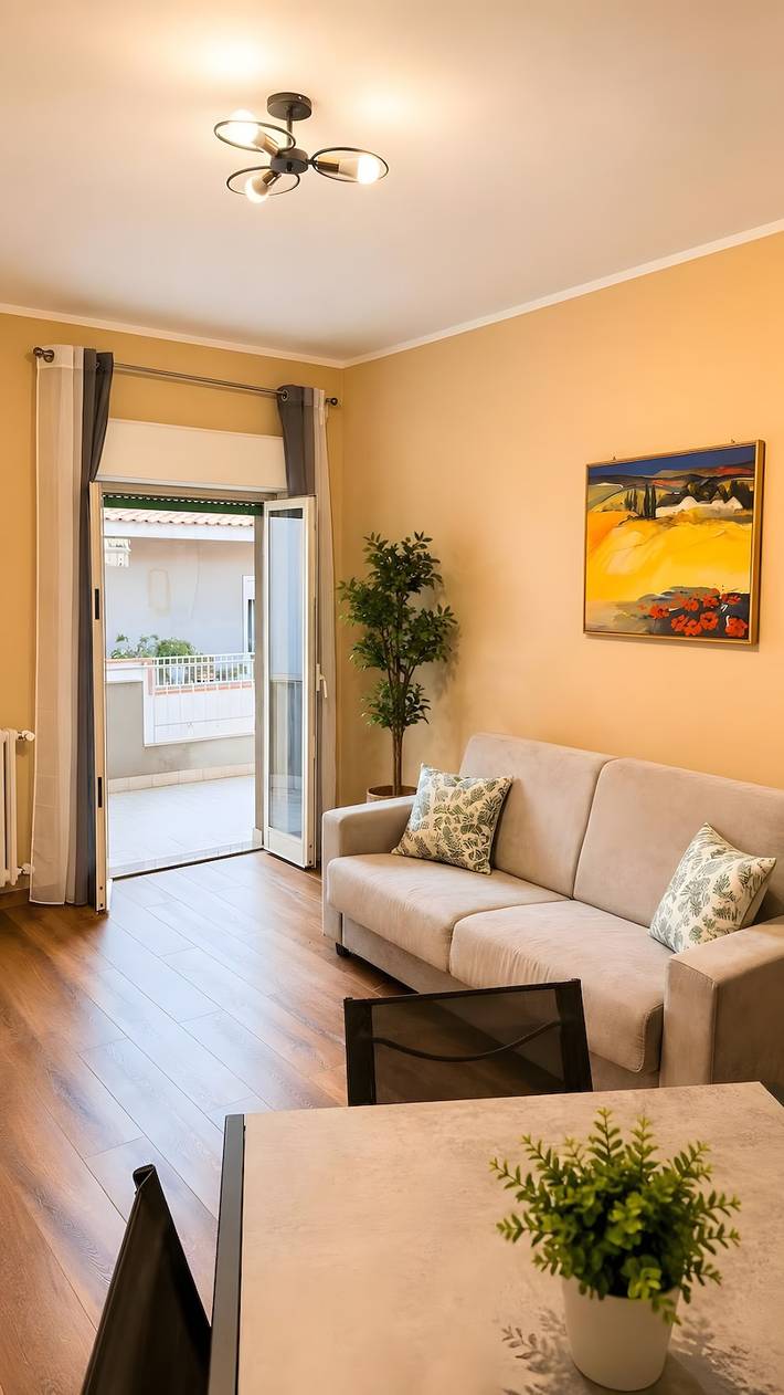 Appartement entier, Appartement 'Casa Blu' avec terrasse privée et Wi-Fi in Torregrotta, Province de Messina