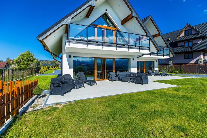 Dom dla 8 osób, z ogród i sauna oraz widok w Czarna Góra