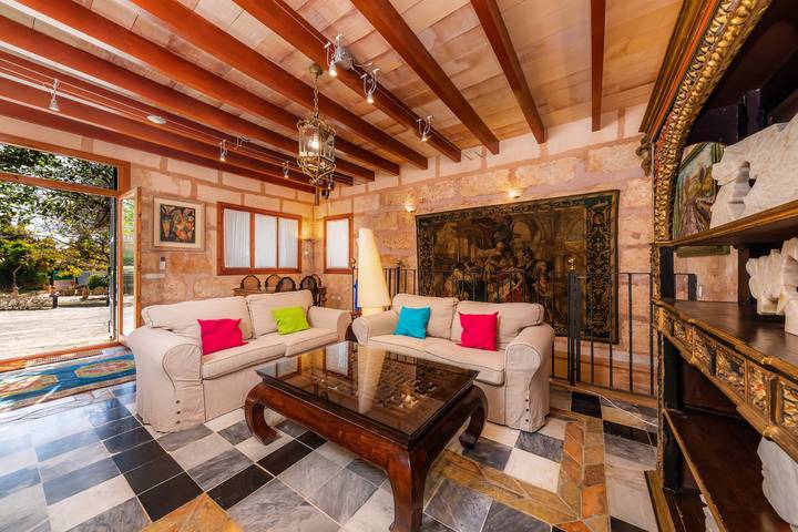 Villa Es Revellar com terraço solário e restaurante em agroturismo in Campos (Espanha), Majorca (Sul)