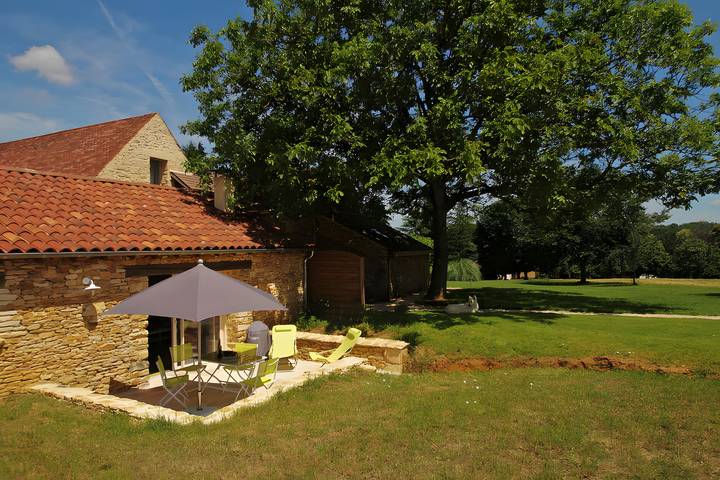 Maison de vacances pour 3 personnes, avec bassin pour enfant et jardin, animaux acceptés