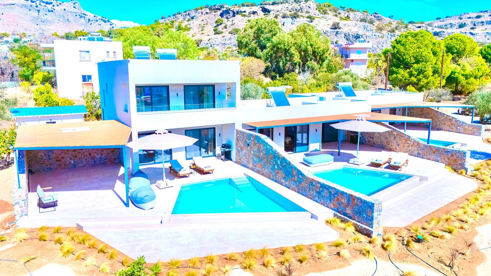 Villa for 6 personer med hage in Pefki, Rhodos