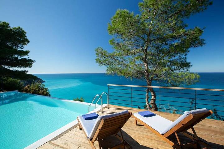 Villa für 8 Personen, mit Garten und Balkon, mit Haustier in Agios Nikitas