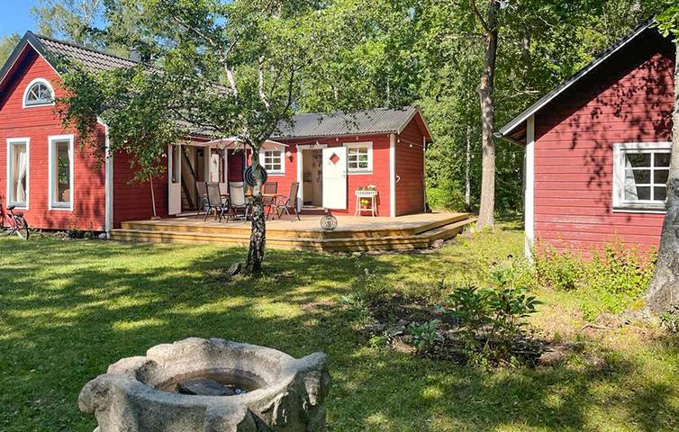 Ferienhaus für 6 Personen, mit Terrasse und Garten sowie Ausblick in Tofta