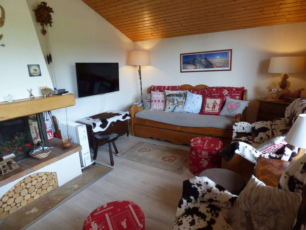 Ganze Wohnung, 3-Zimmer-Wohnung + Galerie, 6 Pers., Pistenblick, Garage in Chinaillon, Le Grand-Bornand