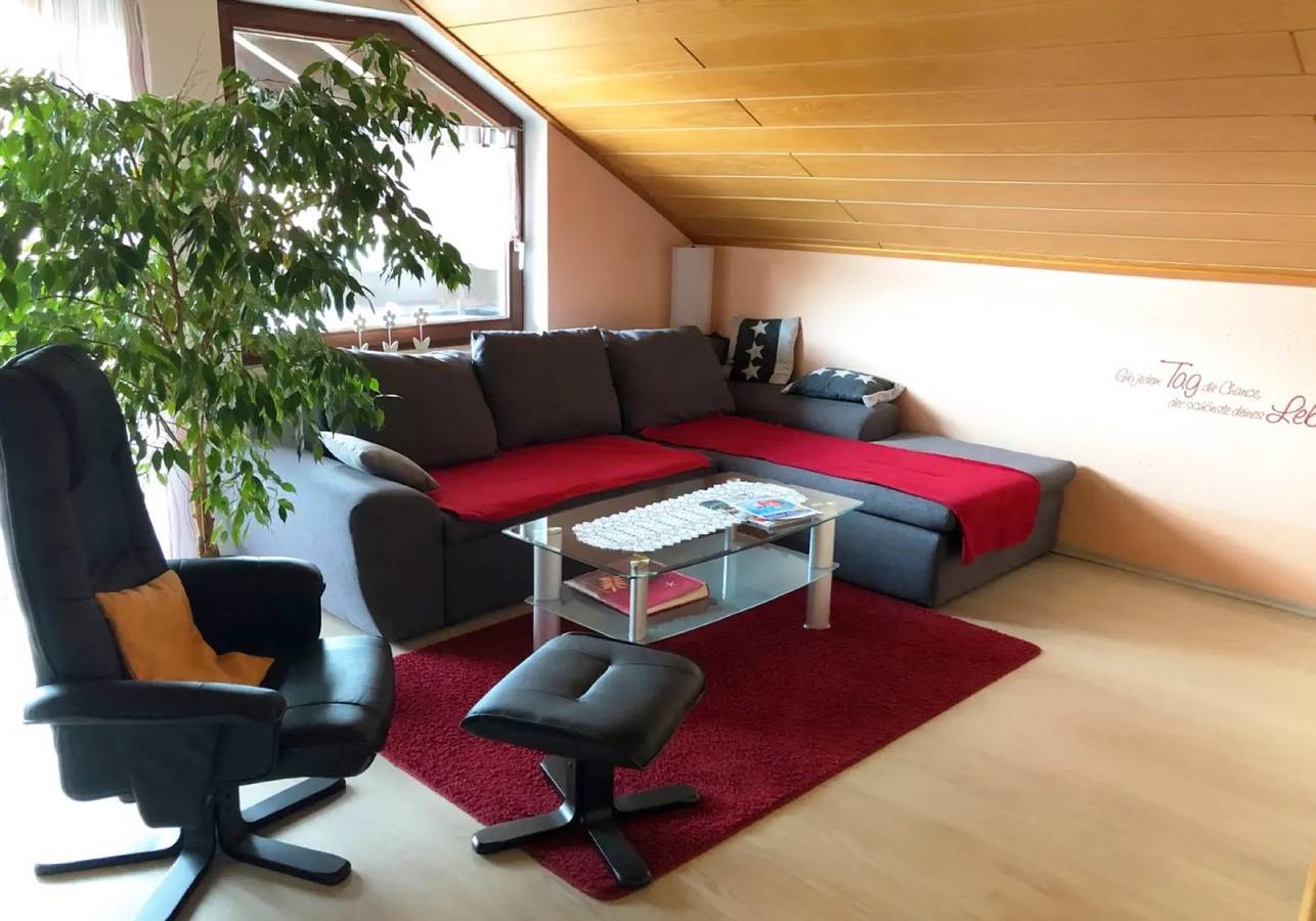 Ganze Wohnung, Ferienwohnung Tannhausen mit privatem Garten, Balkon und Wlan in Aulendorf, Oberschwaben