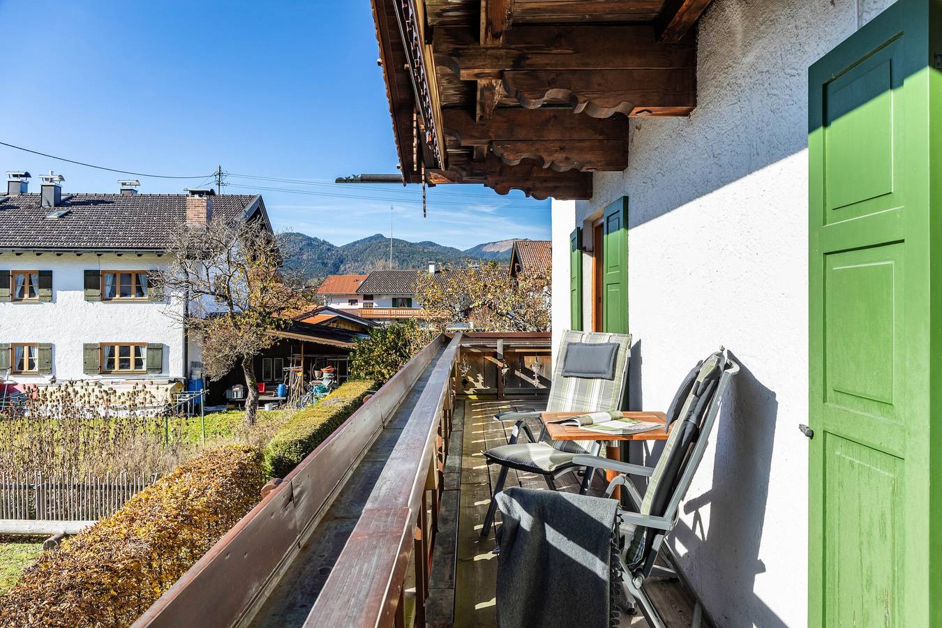 Ganze Wohnung, Apartment '1' mit Bergblick, Balkon und Wlan in Krün, Bayerische Alpen