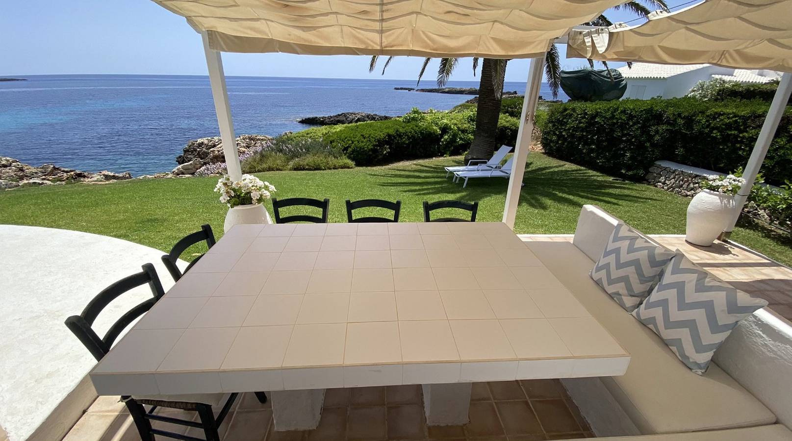 Elegant Beachfront Menorca Villa | Villa La Luz | 3 Bedrooms | Spectacular Sea Views | Al Fresco Dining Terrace | Private Garden | Peaceful Binisafuller Setting | Walking Distance to Beach and Restaurants in Binisafuller Platja, Sant Lluís