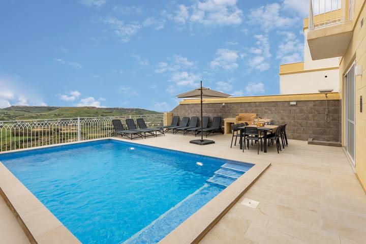 Ferienhaus für 14 Personen, mit Terrasse und Pool sowie Meerblick in Gozo - 2