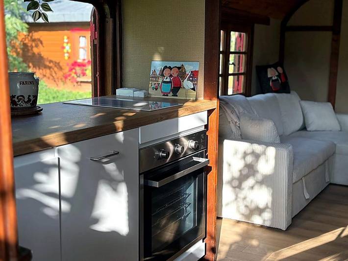 Camping pour 2 personnes, avec Terrasse et Jardin ainsi que Piscine et Vue